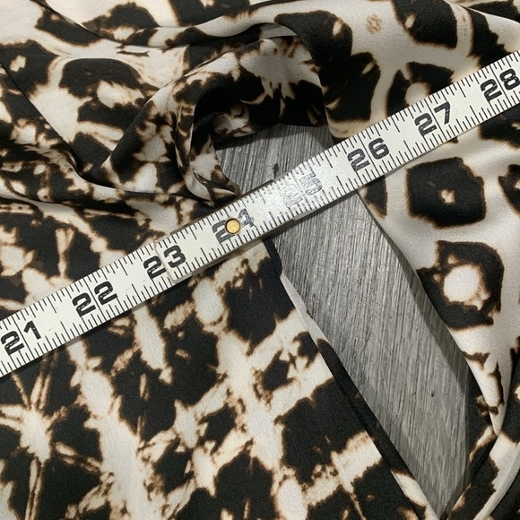 INC International Concepts Tie-Dye Charm Peasant Top Cream & Brown size 1X - Picture 11 of 11